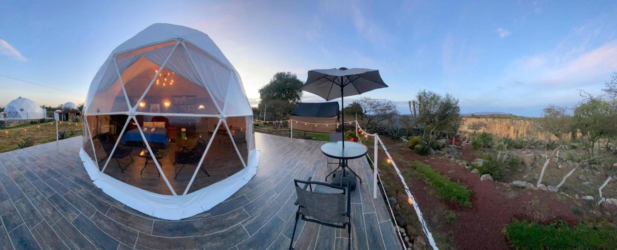 El Gato Glamping Con Vista A Prismas Basalticos Hotel Huasca de Ocampo Kültér fotó